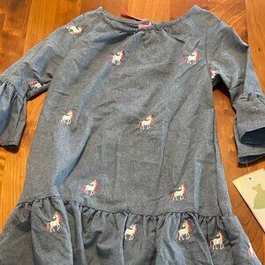 NWT Rare Editions Unicorn Chambray Dress: Girls 6X